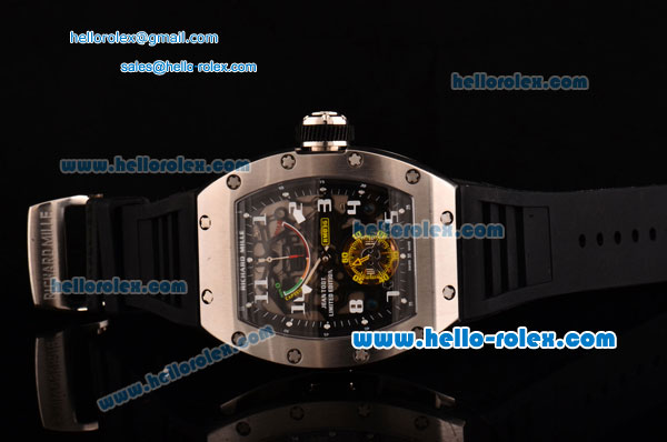 Richard Mille RM036 ST28-UP Automatic Steel Case with Black Rubber Strap Skeleton Dial and White Markers- 7750 Coating - Click Image to Close